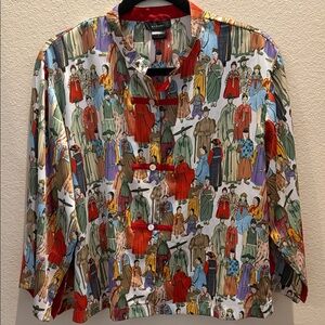 Natori Dynasty Multicolor Women's Pajama Top Size S